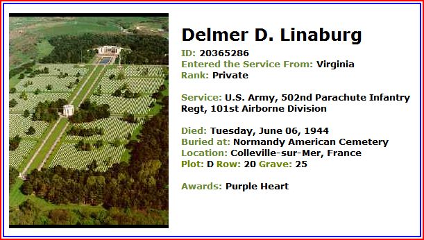 Delmer Linaburg, D-Day
